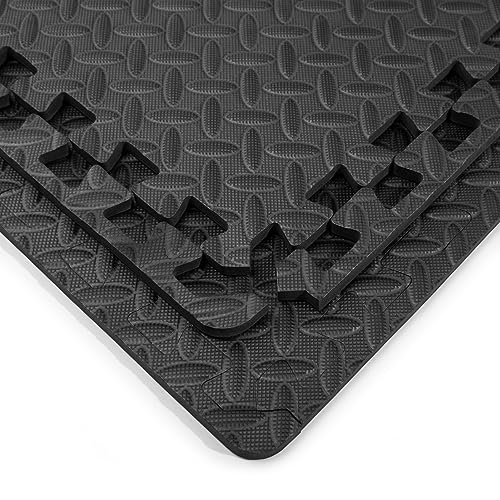 Art3d Eva Puzzle Exercise Mats, 24"x24" x 1/2” Thick Foam Interlocking Tiles for Gyms, Flooring, Workout, Gym Equipments, Pack of 6