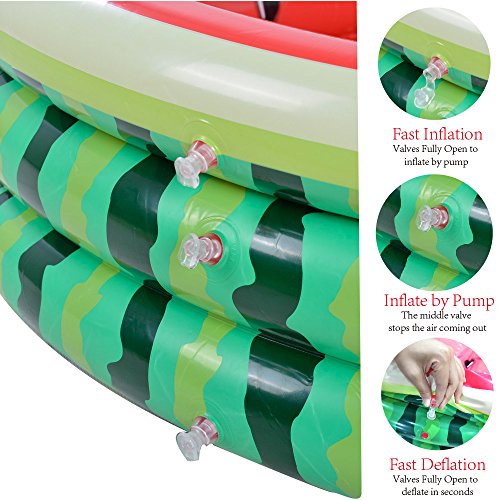 Kiddie Pool, Watermelon Hamburger Ice Cream Inflatable Pool, Water Pool in Summer, Pit Ball Pool of 45 Inches