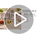 US Acrylic Stackable 8 ounce Plastic Wine Stems in Clear | Set of 8 Reusable, BPA-free, Made in the USA, Top-rack Dishwasher Safe