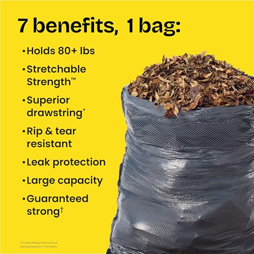 Glad ForceFlex Heavy Duty Trash Bags With Clorox, Mountain Air, 30 Gal, 50 Ct (Package May Vary)