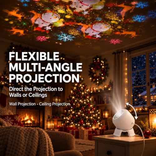 Christmas Projector Light, Dynamic Rotating USB Indoor Decor