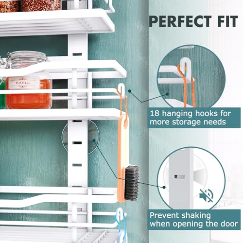 Eastherry Over The Door Pantry Organizer, 9-Tier Over The Door Organizer with Adjustable Basket