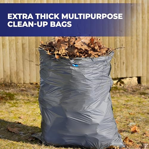 Hefty Steelsak Heavy Duty Large Trash Bags, Gray, Unscented, 39 Gallon, 30 Count