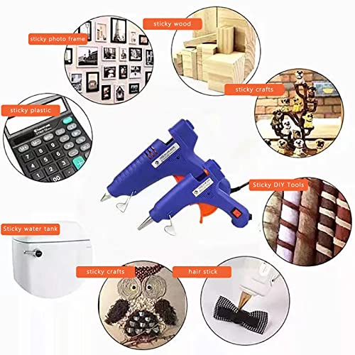 Mini Hot Glue Gun 10pcs Glue Stick Hot Glue Gun Set For Quick Repair Artist DIY Art Home 20w Blue