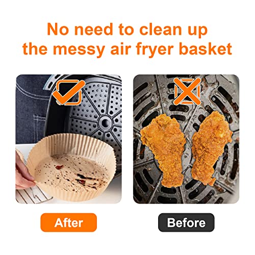 Air Fryer Liners for Ninja Air Fryer, 100 Pcs Disposable Paper Liner for most 4-8QT AirFryer