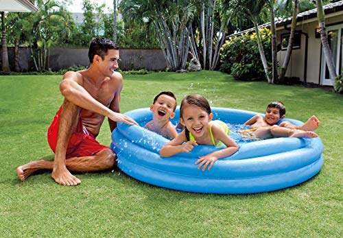 INTEX 58426EP Crystal Blue Inflatable Kiddie Pool, 58in x 13in, for Ages 2+