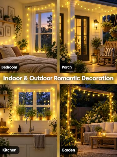 Connectable 43FT 100LED Globe String Lights Indoor, Fairy Lights Plug in