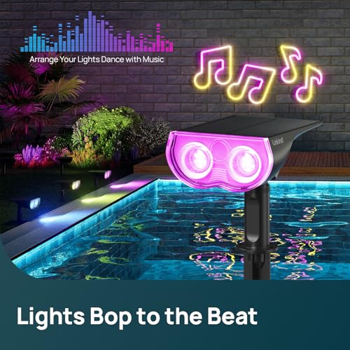 Linkind Smart Solar Spot Lights Outdoor SL5C, IP67 Halloween Lights Outdoor
