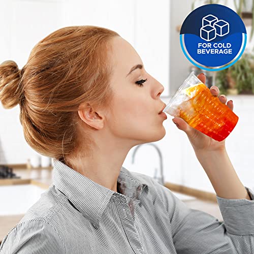 PAMI Disposable Plastic Cups, Bpa- Drinking Glasses for Parties, Cold Drinks, Smoothies, Jello, Cocktails (5 Oz - Pack of 100)