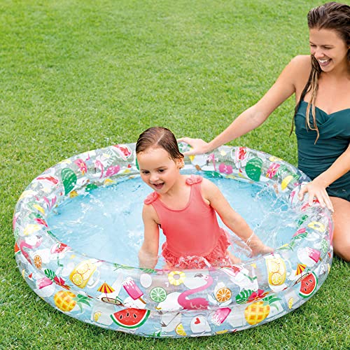 Intex Inflatable Stars Kiddie 2 Ring Circles Swimming Pool (48" X 10") Assorted Styles