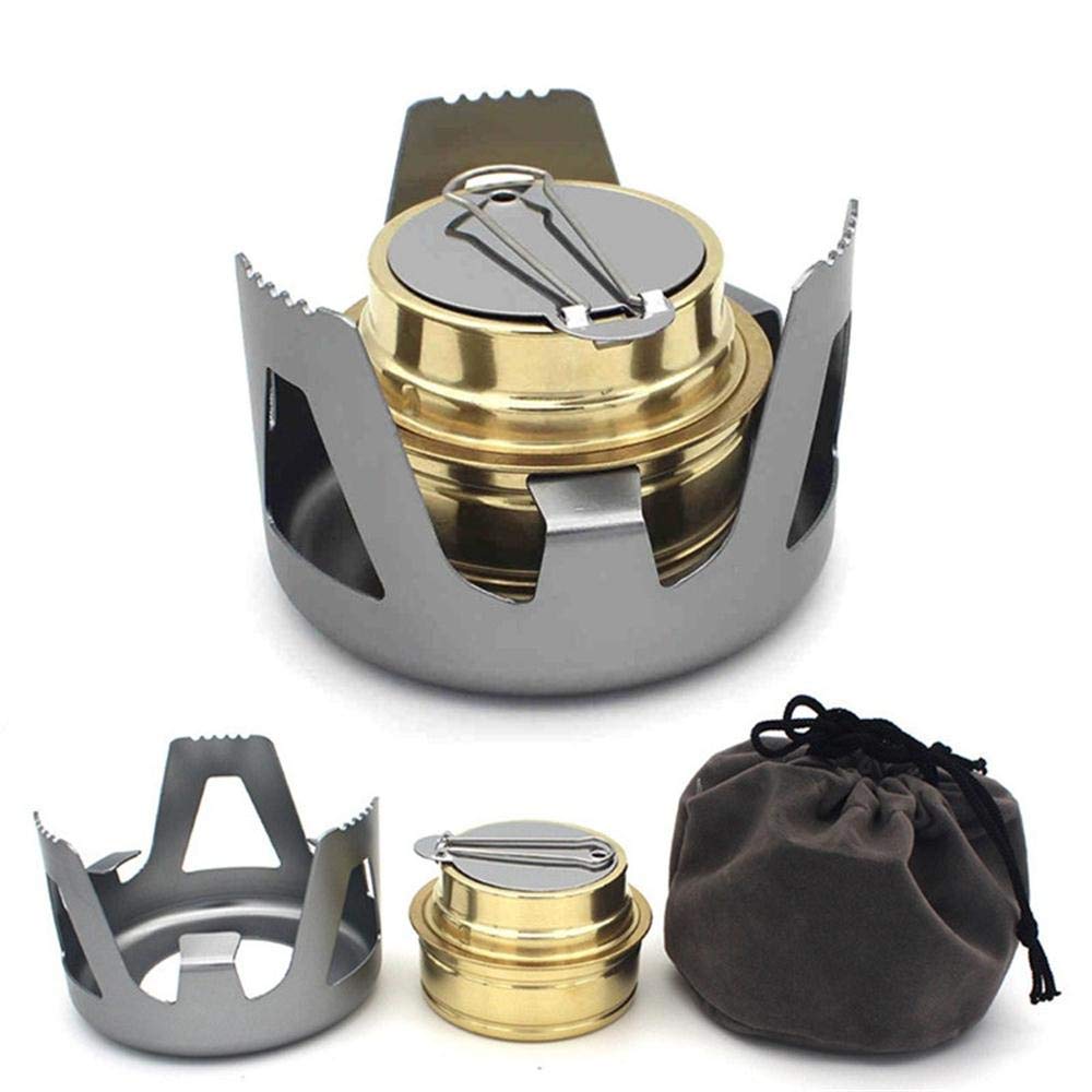 Portable Outdoor Mini Alcohol Stove Burner Ultralight Camping Cookware Set for Outdoor Camping, Hiking, Backpacking, Picnic