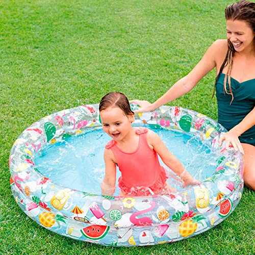 Intex Inflatable Stars Kiddie 2 Ring Circles Swimming Pool (48" X 10") Assorted Styles