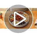 MALACASA Porcelain Divided Serving Dishes, Appetizers Tray, Serving Tray for Party - Perfect for Chips and Dip, Fruit, Veggies, Candy and Snacks, Divided Serving Platter, Relish Tray, White