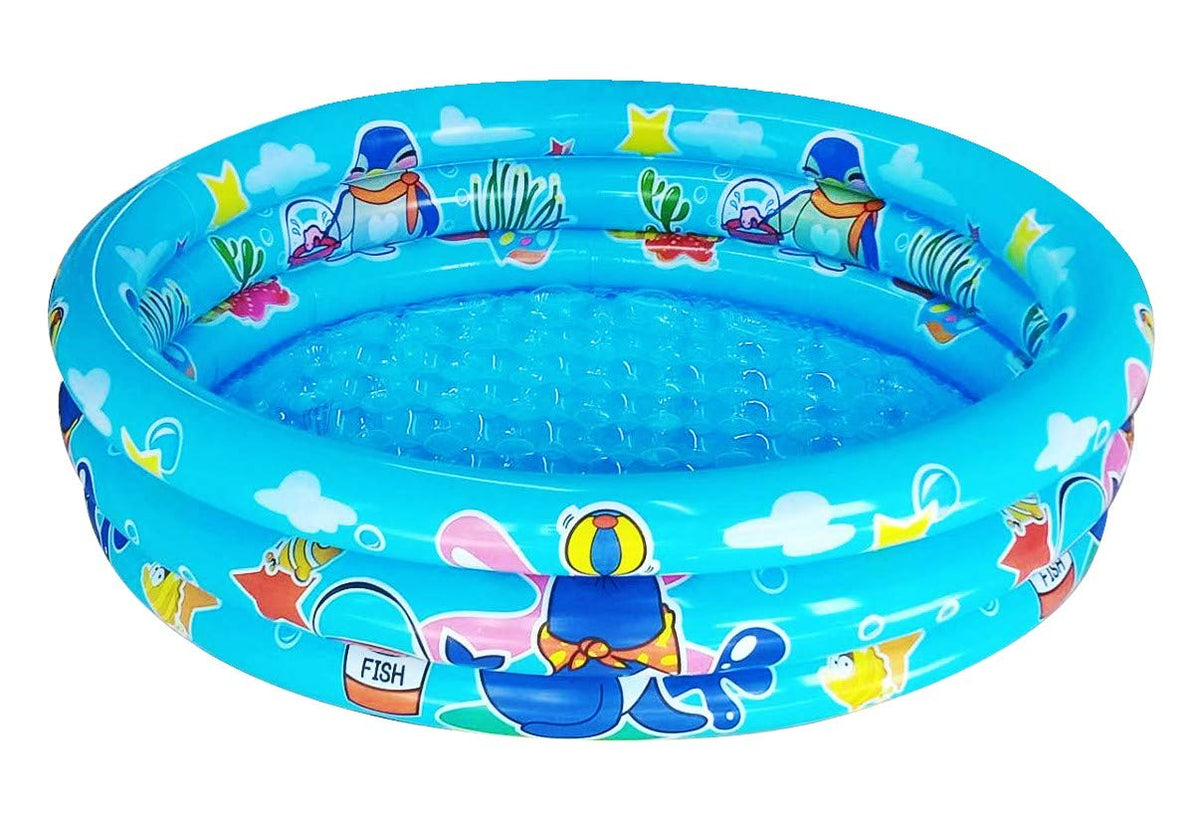 3 Rings Kiddie Pool for Toddler, 48”X12”,Kids Swimming Pool, Inflatable Baby Ball Pit Pool, Small Infant Pool (Blue)