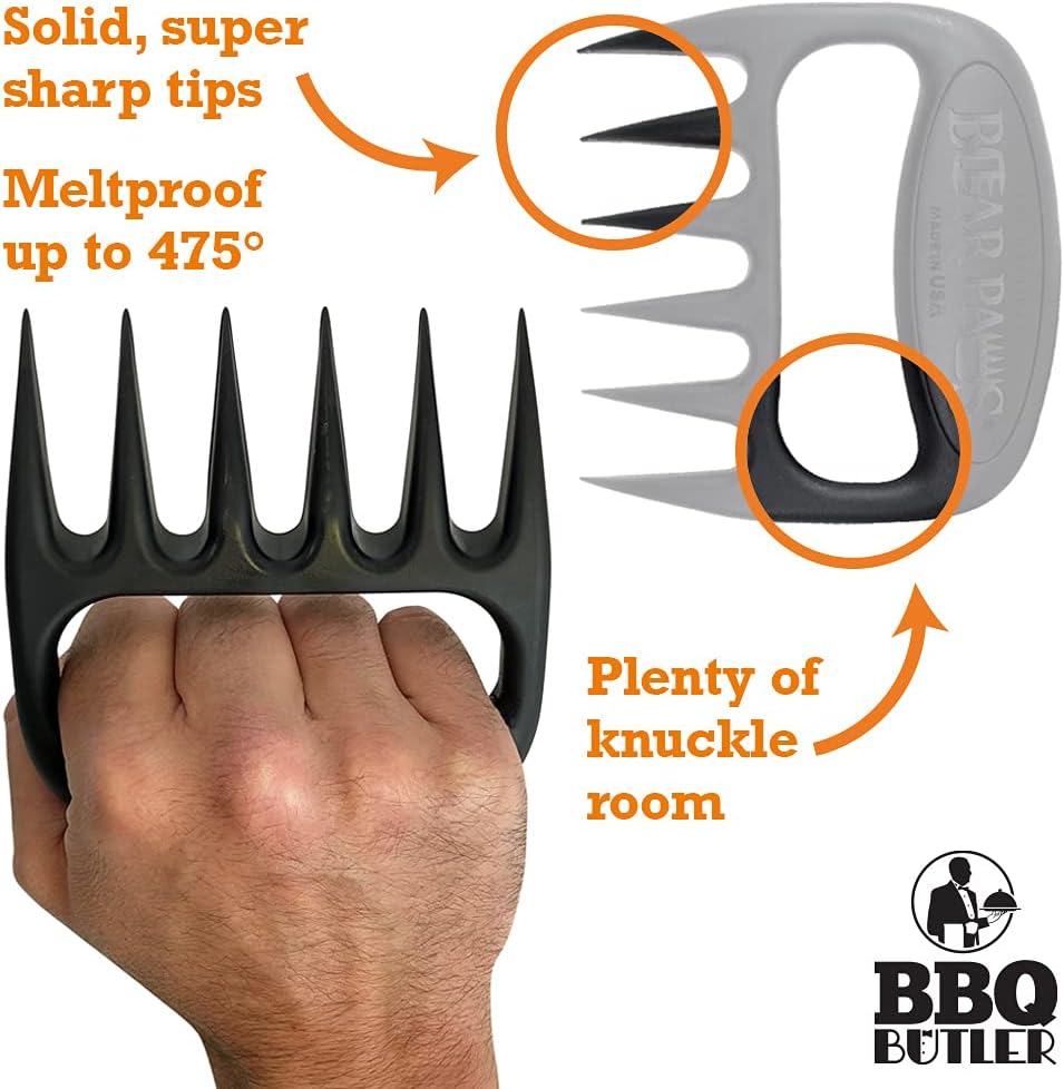 Bear Paws Meat Claws - The Original BBQ Meat Shredder Claws for Pulled Pork, USA Made - Easily Lift, Shred, Pull and Serve Pork, Chicken, Brisket and Turkey - Valentine’s Day Gifts for Men (Teal)