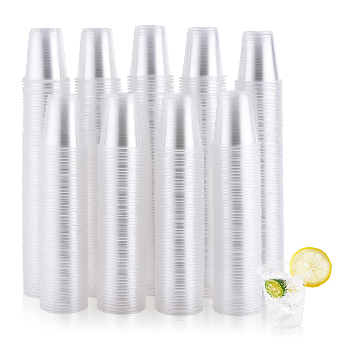 JOLLY CHEF πππ ππππ€ 5 oz Clear Plastic Cups,5 Ounce Disposable Cups for Picnic, BBQ, Travel, Halloween, Christmas Parties and Events