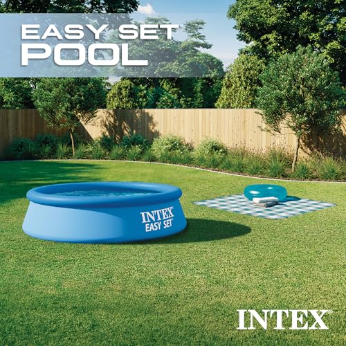 INTEX Easy Set 8 ft x 24in Above Ground Pool, Round Inflatable Swimming Pool, Pump Not Included