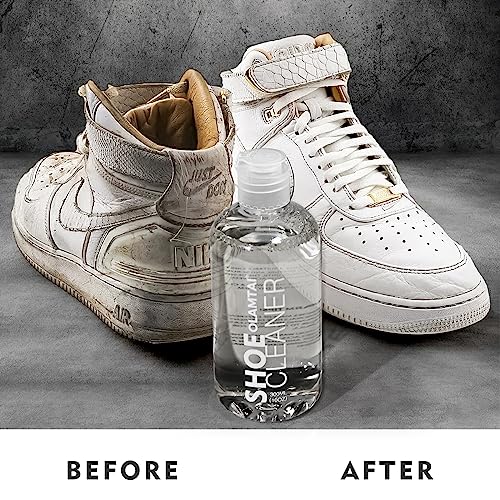 Shoe Cleaner Kit for Sneaker, Cleaning Kit, Sneaker 10Oz with 3 Brush & Microfiber Towel Included, Shoe, Suede, Boot, Canvas, PU, Fabric, etc,Clear,(Madala-SC-210201)