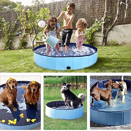 Dog Pool Foldable pet Pool Dog Swimming Pool Portable Suitable for Indoor and Outdoor use (32x8in)