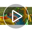 SULIFEEL 2026 Inflatable Jungle Kids Pool, Large Inflatable Toddler Happy Play Center with Water Slide & Sprinkler, 100" Blow Up Kiddie Splash Pad for Adventure Water Park, Backyard, Garden, Ages 2+