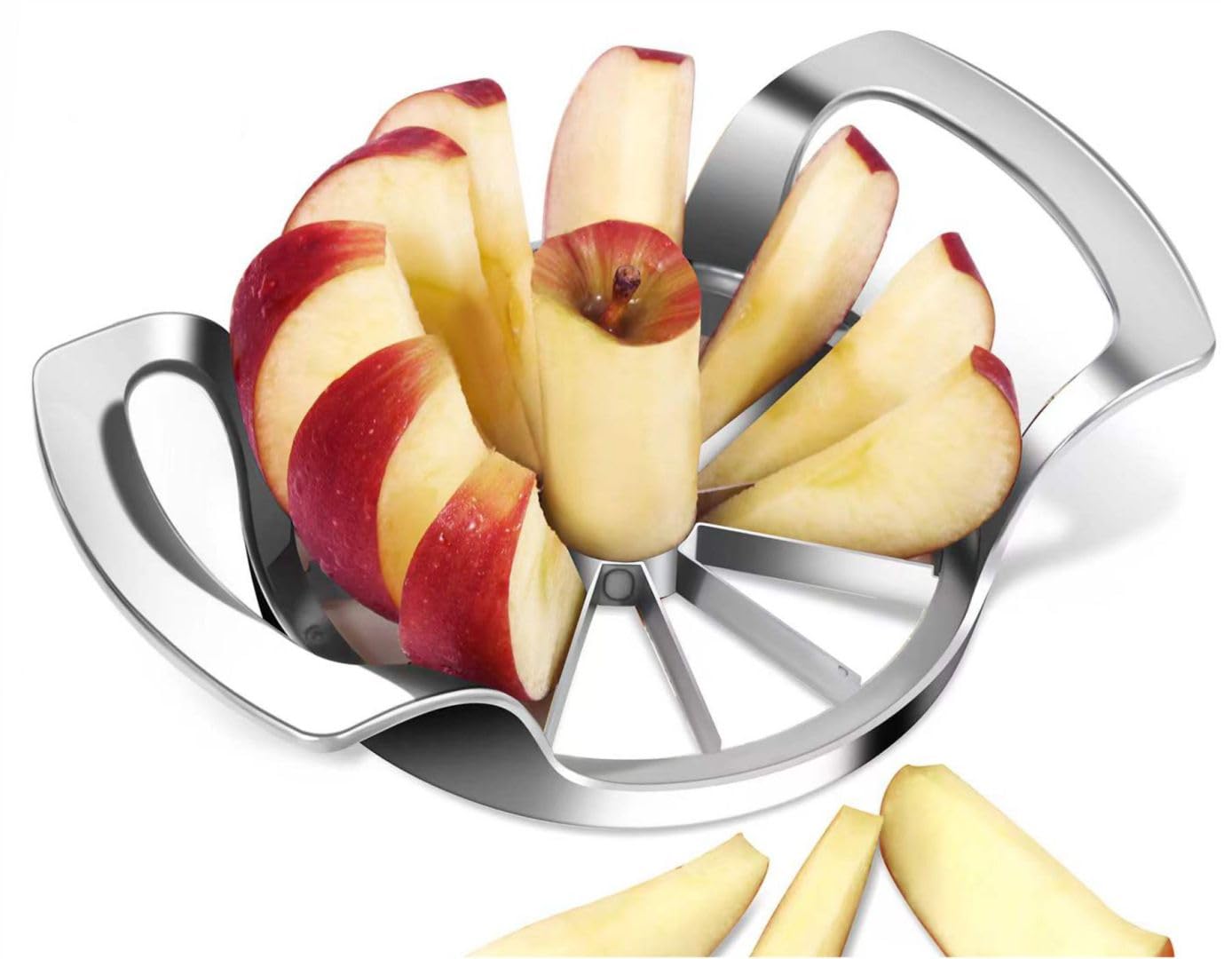 LIIGEMI Apple Slicer,12-Blade Extra Large Apple Corer, Heavy Duty Stainless Steel Apple Cutter and Divider,Easy to Use, Time-Saving.
