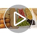 4-Pack Plastic 16" x 11" Large White Serving Trays Set - Reusable Serving Platters for Cookie, Appetizer, Charcuterie, Snack, Dessert, Party Food Display - Stackable Kitchen CounterTop Tray, BPA Free