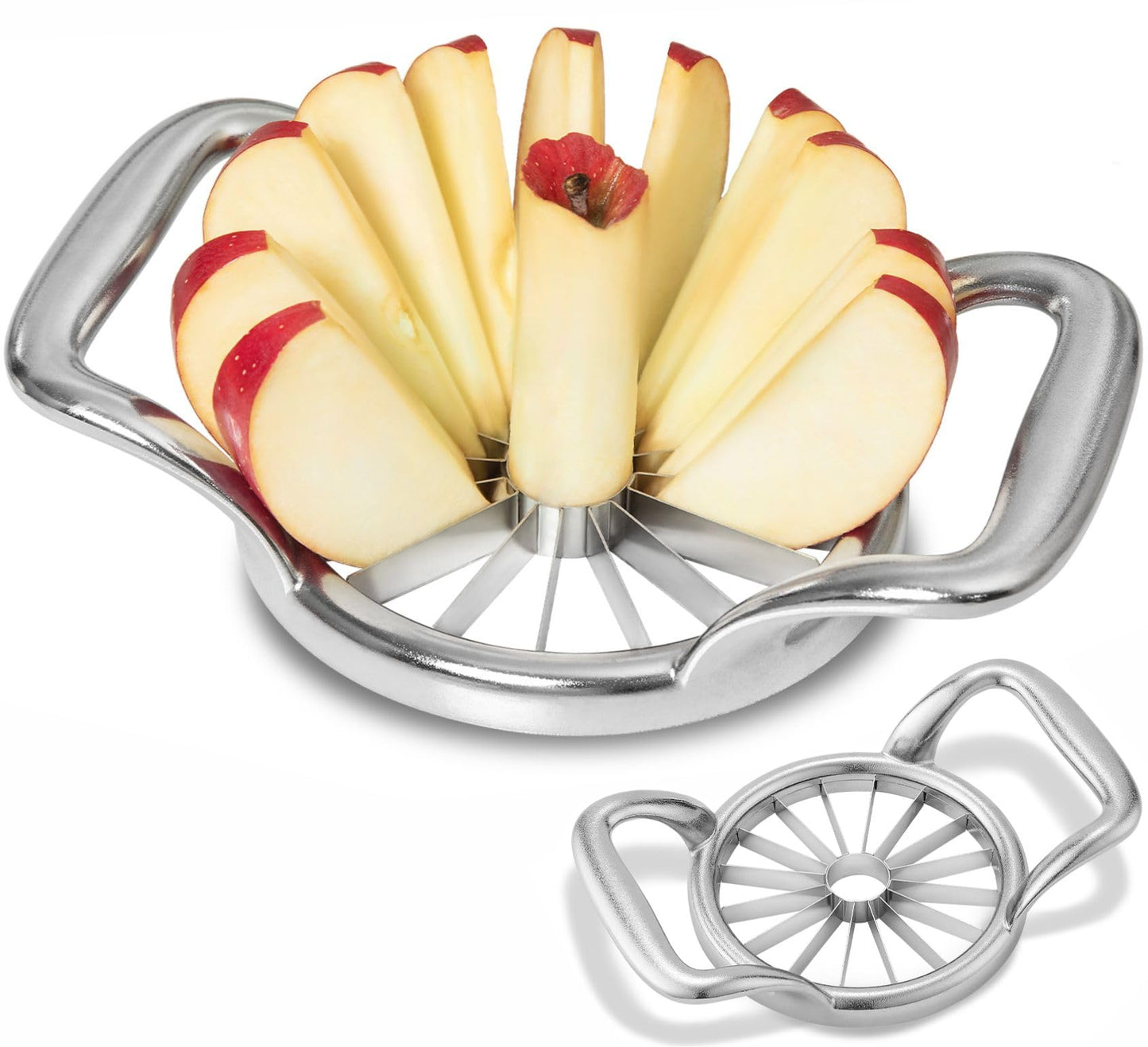 LIIGEMI 5.5 Inch Extra Large Apple Slicer,16-Slice Thin Apple Slicer and Corer,Cutter, Divider, Wedger for Fruits and Vegetables,Gifts for Mom,Sharp and Sturdy,Easy to Use