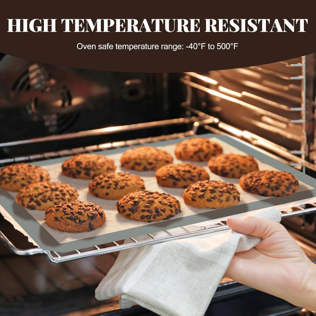 Silicone Baking Mat, 3 Pack Reusable Baking Sheet, Non-Stick & Food Safe Silicone Mats for Baking for Making Cookies Macaroons Bread, Baking Supplies & Accessories
