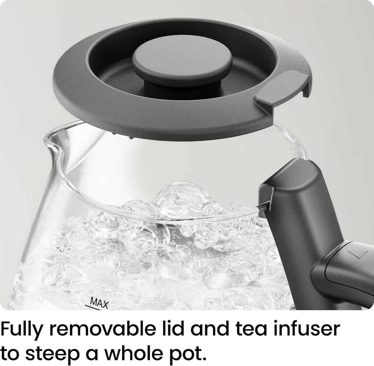 Chefman Electric Kettle with Tea Infuser, Compact 1L (4 Cups), 1500W, Removable Lid for Easy Cleaning, Boil-Dry Protection, Stainless Steel Filter