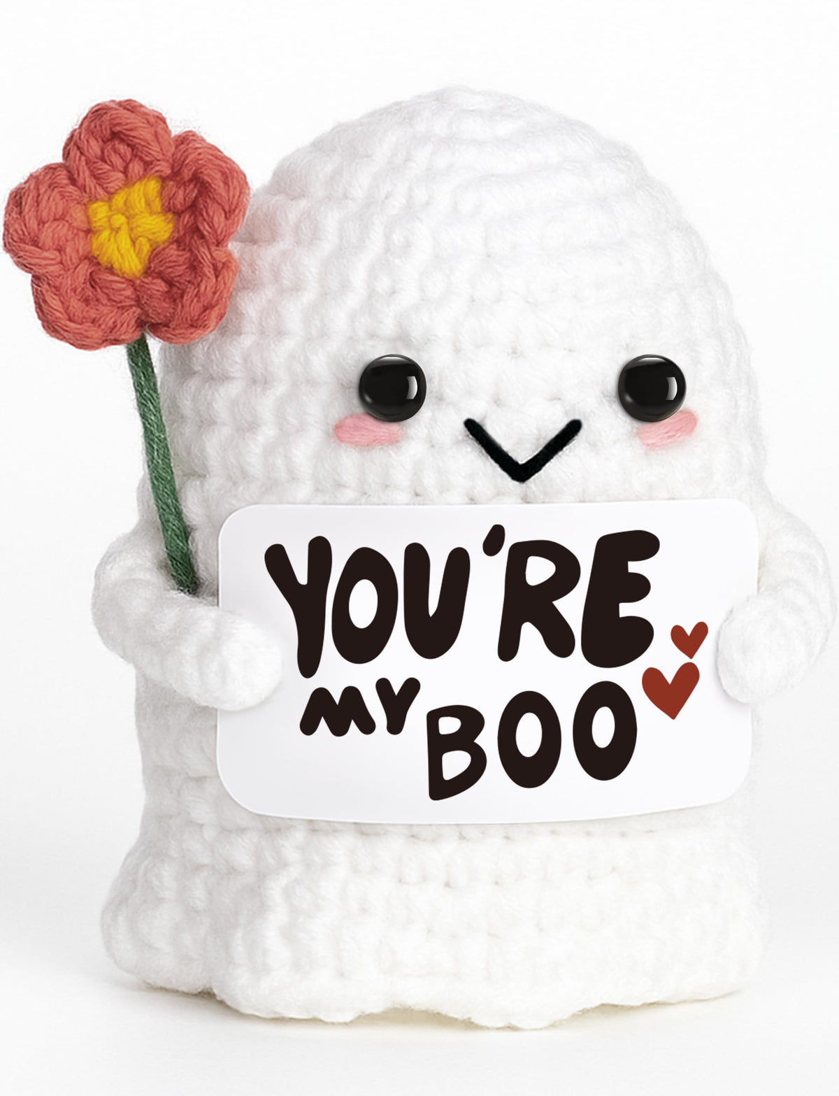 You're My Boo Crochet Ghost - Anniversary Love Birthday Gifts for Women Men Her Him Boyfriend Girlfriend, Fathers Day Card for Husband from Wife