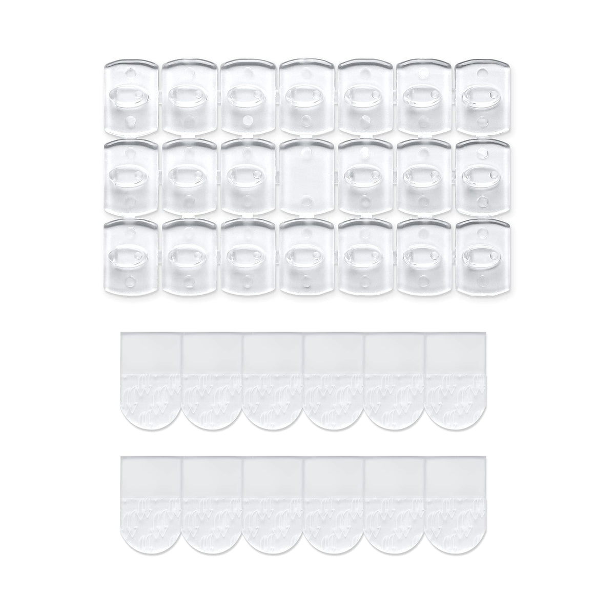 MOVELYST Clear Indoor Mini Light Clips, 100 Clips+120 Strips, Damage-Free