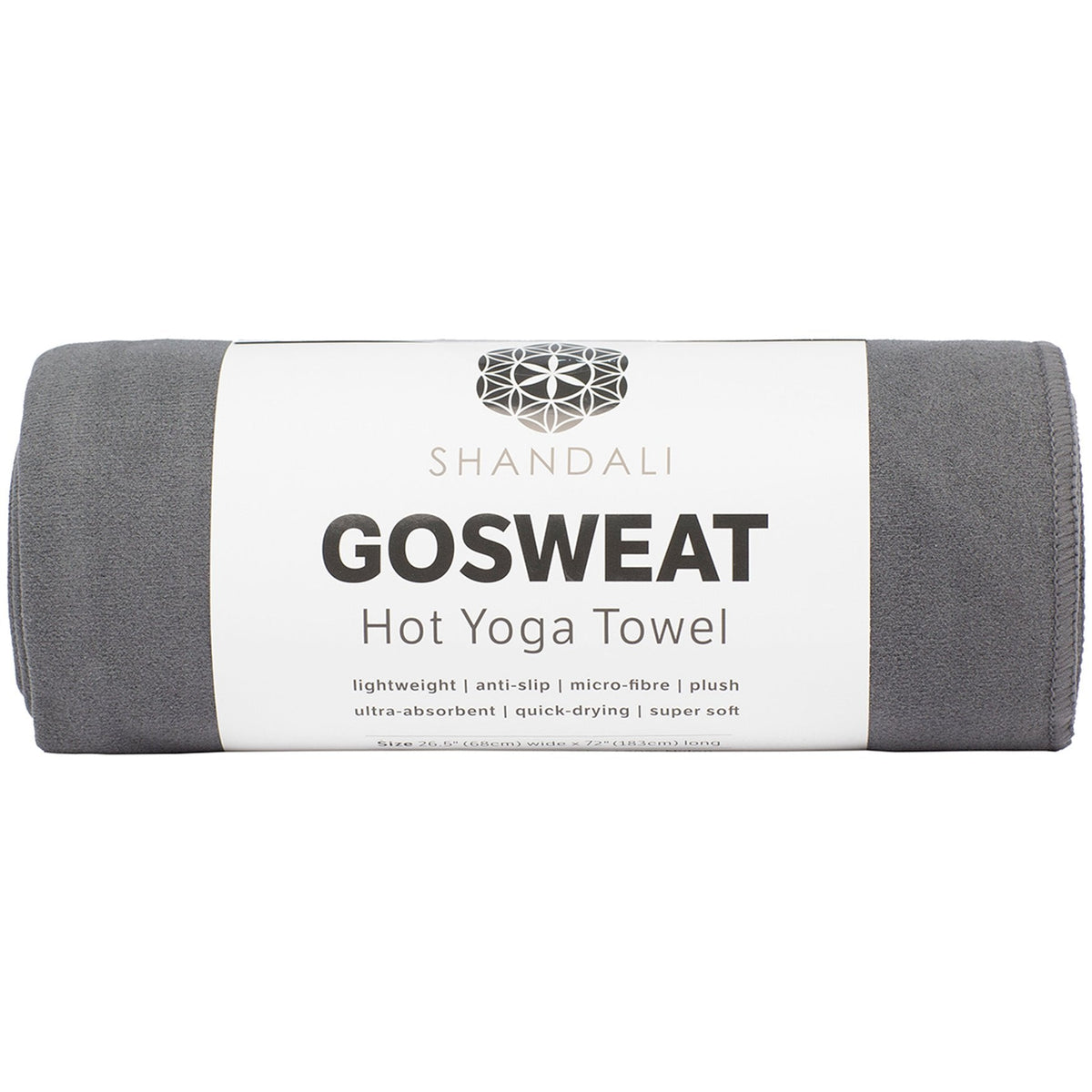 Shandali GoSweat Non-Slip Hot Yoga Towel with Super-Absorbent Soft Suede Microfiber in Many Colors, for Bikram Pilates and Yoga Mats.