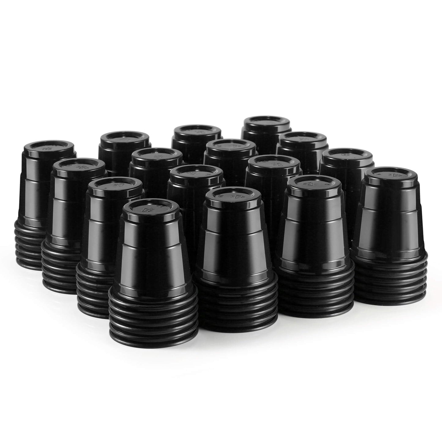 100ct 2oz Mini Black Shot Glasses, Disposable Small Plastic Cups for Parties, Weddings, Events – Bulk Pack