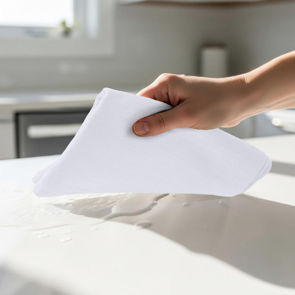 Utopia Kitchen White Flour Sack Towels 12 Pack - 28 x 28 Inch 100% Cotton Tea Towels for Cleaning & Drying - Highly Absorbent Kitchen Dish Cloth