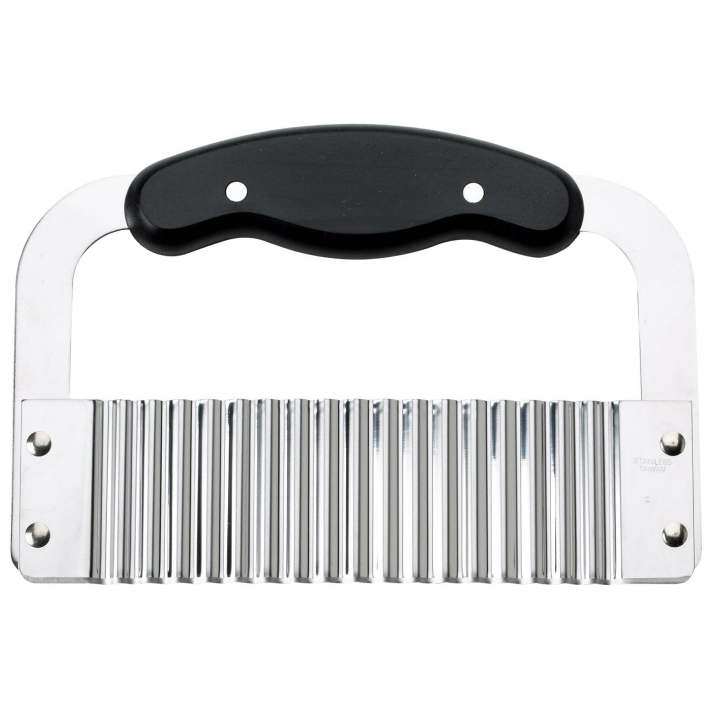 HIC Kitchen Crinkle-Cut Wave Slicer French Fry Vegetable Cutter, Stainless Steel Blade, For Waffle Fries Chips Decorative Vegetables Holiday Meal Prep And Baby-Led Weaning