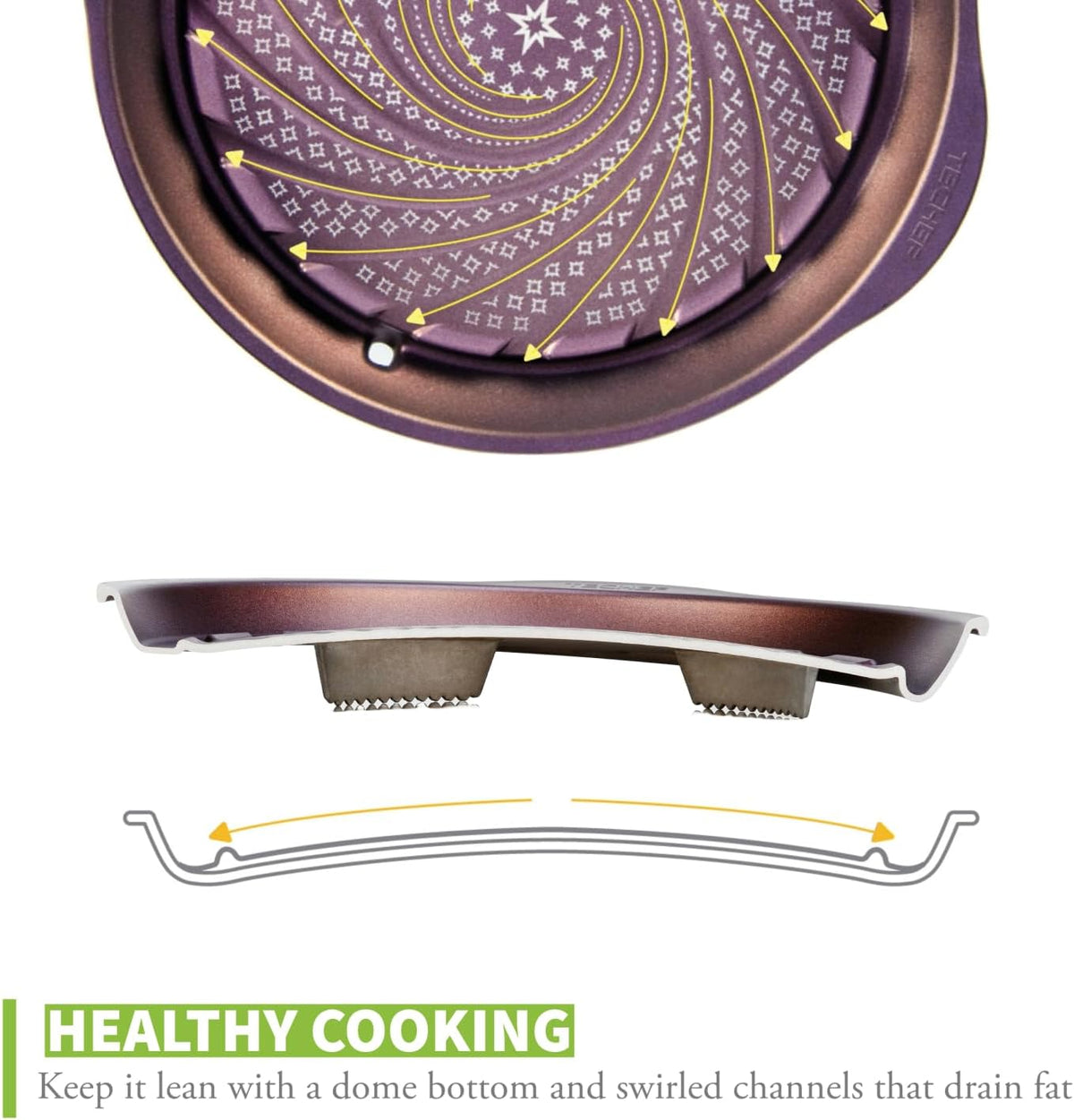 TECHEF - Korean BBQ Nonstick Grill Pan, KBBQ Grill Pan, PFOA-Free, Dishwasher Oven Safe, Made in Korea