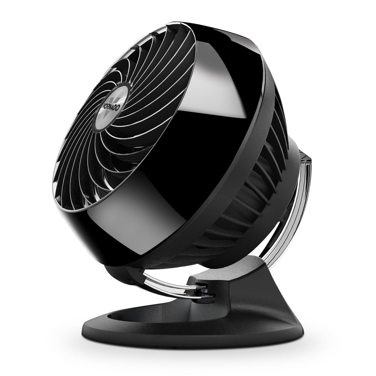 Vornado 160 Personal Air Circulator, Small Fan for Dorm, Desk, and Bedside, Powerful Personal Cooling, 2 Speed Settings, Vortex Air Circulation, Chrome Glide Bar, Multi-Directional Airflow, Black