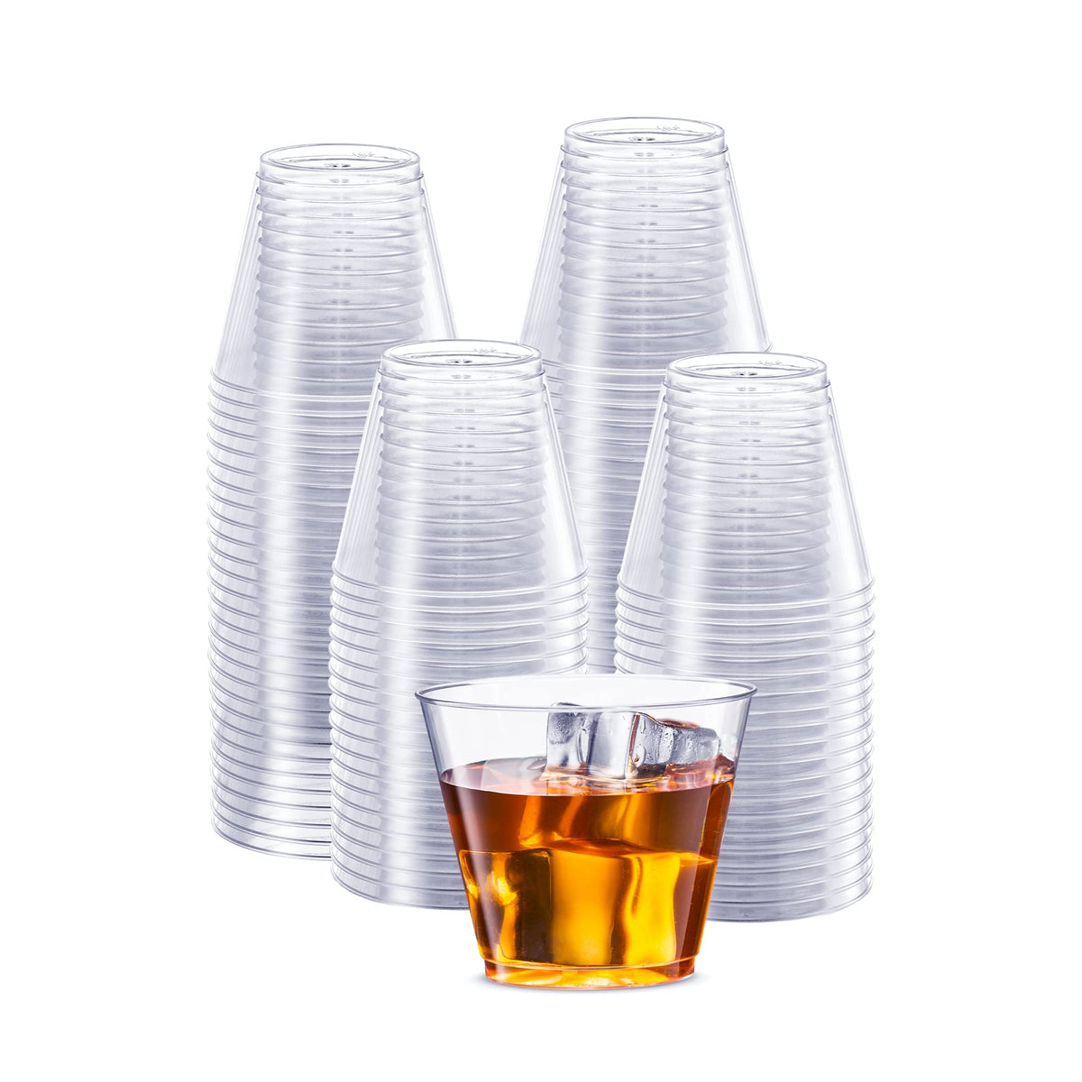 Setup 5 oz Clear Hard Plastic Shot Glasses 200 Count Small Disposable Shot Cups for Cocktails & Parties