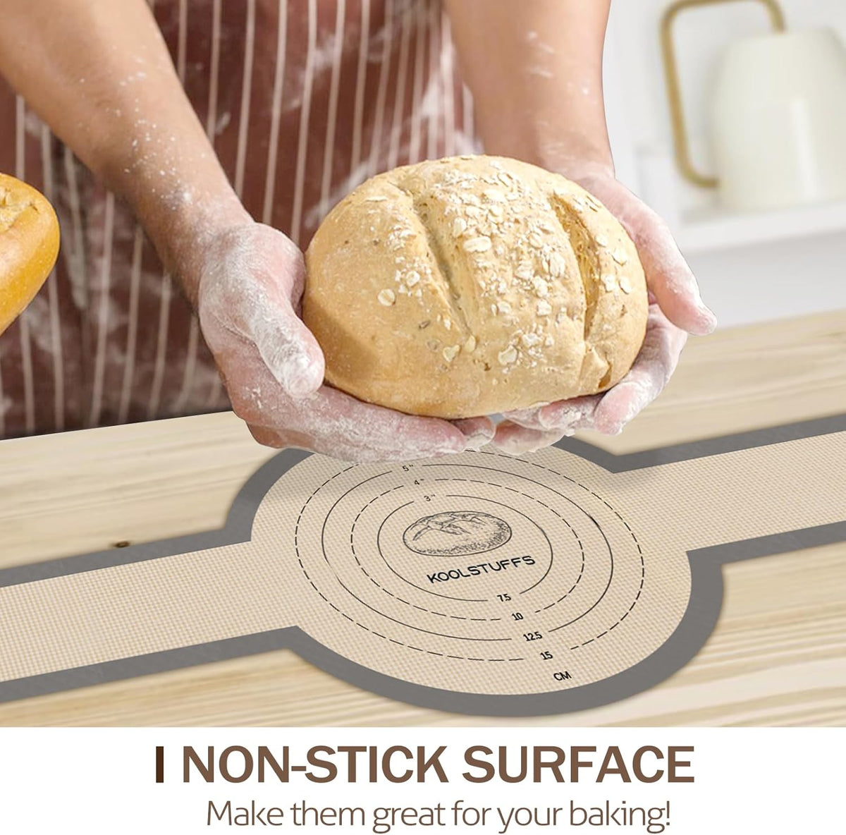 Koolstuffs Silicone Bread Sling for Dutch Oven, 2 PCS Non-Stick & Easy Clean Reusable Sourdough Mat, Sourdough Bread Baking Supplies