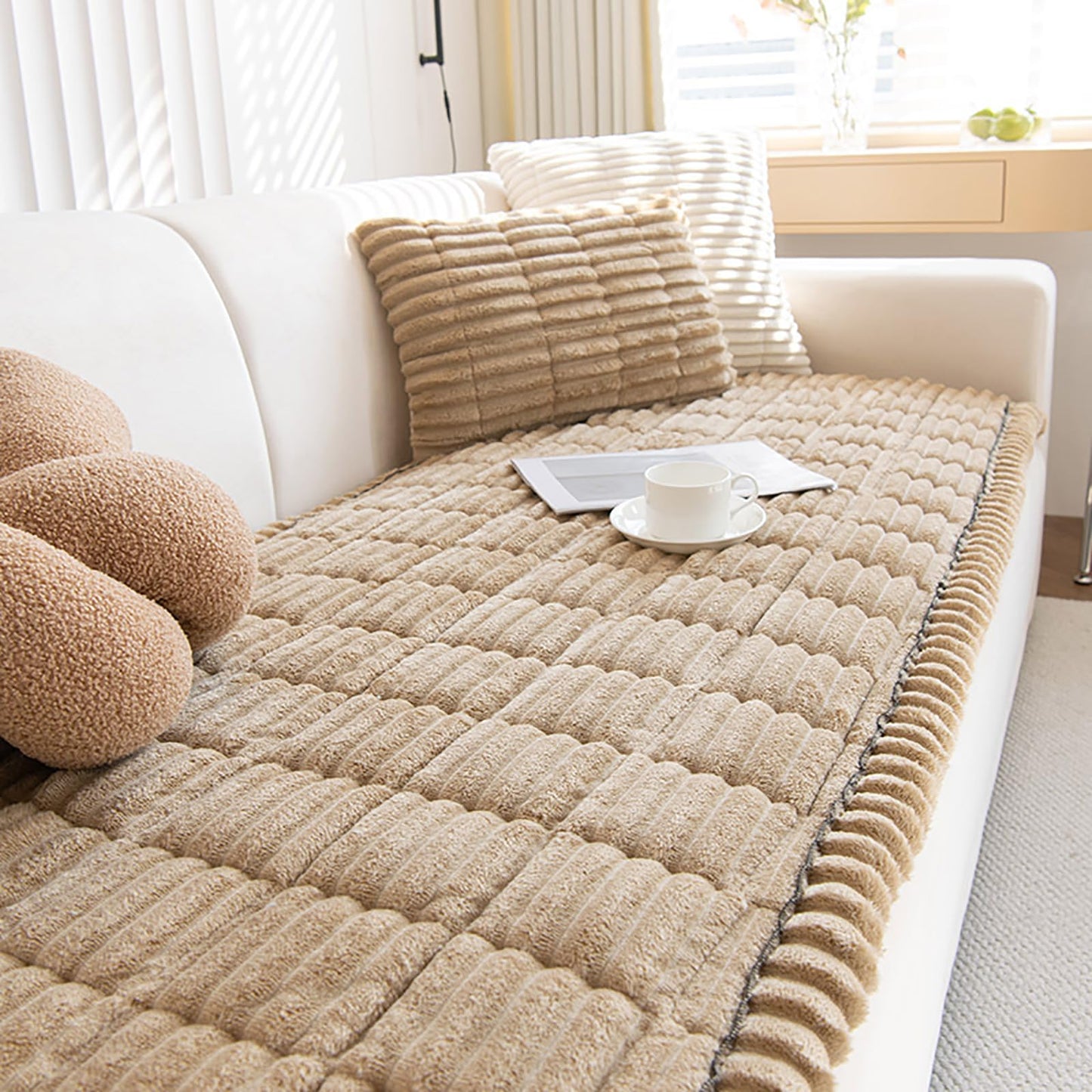 ZQFFB Pet Couch Cover Dogs Washable Non-Slip Couch Protector Pet Friendly Dog Mat for Couches and Sofas