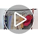 Legging Organizer for Closet, Metal Yoga Pants Hangers 2 Pack w/10 Clips Holds 20 Leggings, Space Saving Hanging Closet Organizer w/Rubber Coated Closet Organizers and Storage, Black