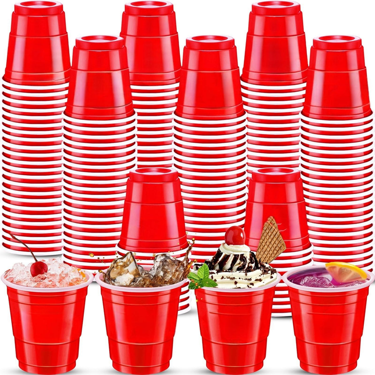 120 pcs Red shot cups Christmas Plastic Shot Glasses 2 oz red shot glasses disposable for drinking Tastings served Snacks Jello Tastings and Samples