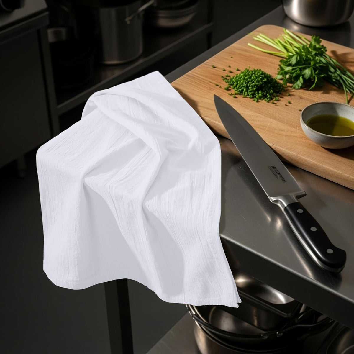 Utopia Kitchen White Flour Sack Towels 12 Pack - 28 x 28 Inch 100% Cotton Tea Towels for Cleaning & Drying - Highly Absorbent Kitchen Dish Cloth