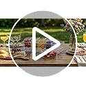 Lifewit Chilled Condiment Containers with Lids, Plastic Taco Bar Serving Set for Party with 5 Containers, Ice Garnish Tray for Mimosa Bar Supplies, Clear Serving Platter for Fruit, Salad, Snack