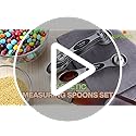 Spring Chef Stainless Steel Magnetic Measuring Spoons Set with Strong N45 Magnets, Heavy Duty Metal Kitchen Gadgets for Baking & Cooking, Fits in Most Kitchen Spice Jars, Set of 8 with Leveler, Black