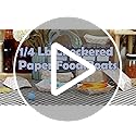 300 Pack Checkered 1/4Lb Paper Food Boat Trays Disposable Small Paper Boats Plates Containers, 0.25Lb Mini Kraft Food Serving Boat Tray Bowls for Snack Fries Dessert Popcorn Sauce Taco Nacho