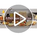 Oomcu 200 Pack 1/4 lb Disposable Kraft Brown Paper Food Boats Nacho Trays - Hotdog Trays Bulk Small Serving Trays for Party Snacks, French Fries,Tacos, BBQ, Hot Dogs, Food Trucks Supplies