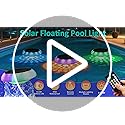 Yogaret Solar Floating Pool Lights - Pool Lights, 18 RGB Lighting Modes, IP68 Waterproof, for Inground and Above Ground Pool, Pool Party, Bathroom, Bathtub, Garden, Pond Decor(2Pcs)