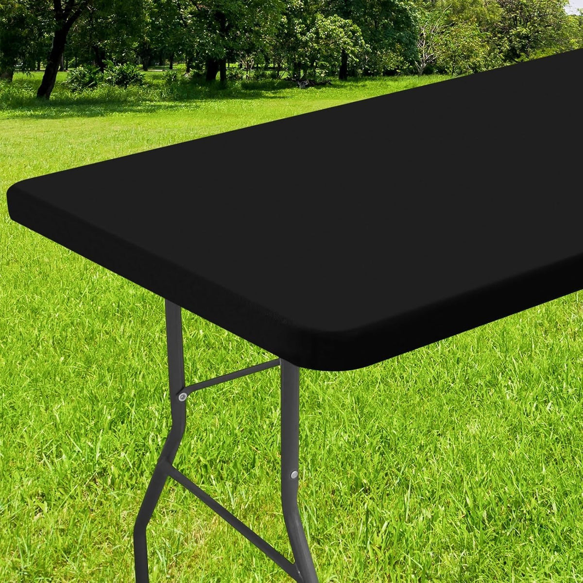 Smiry Rectangle Tablecloth, Elastic Fitted Flannel