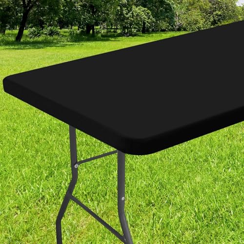 Smiry Rectangle Tablecloth, Elastic Fitted Flannel